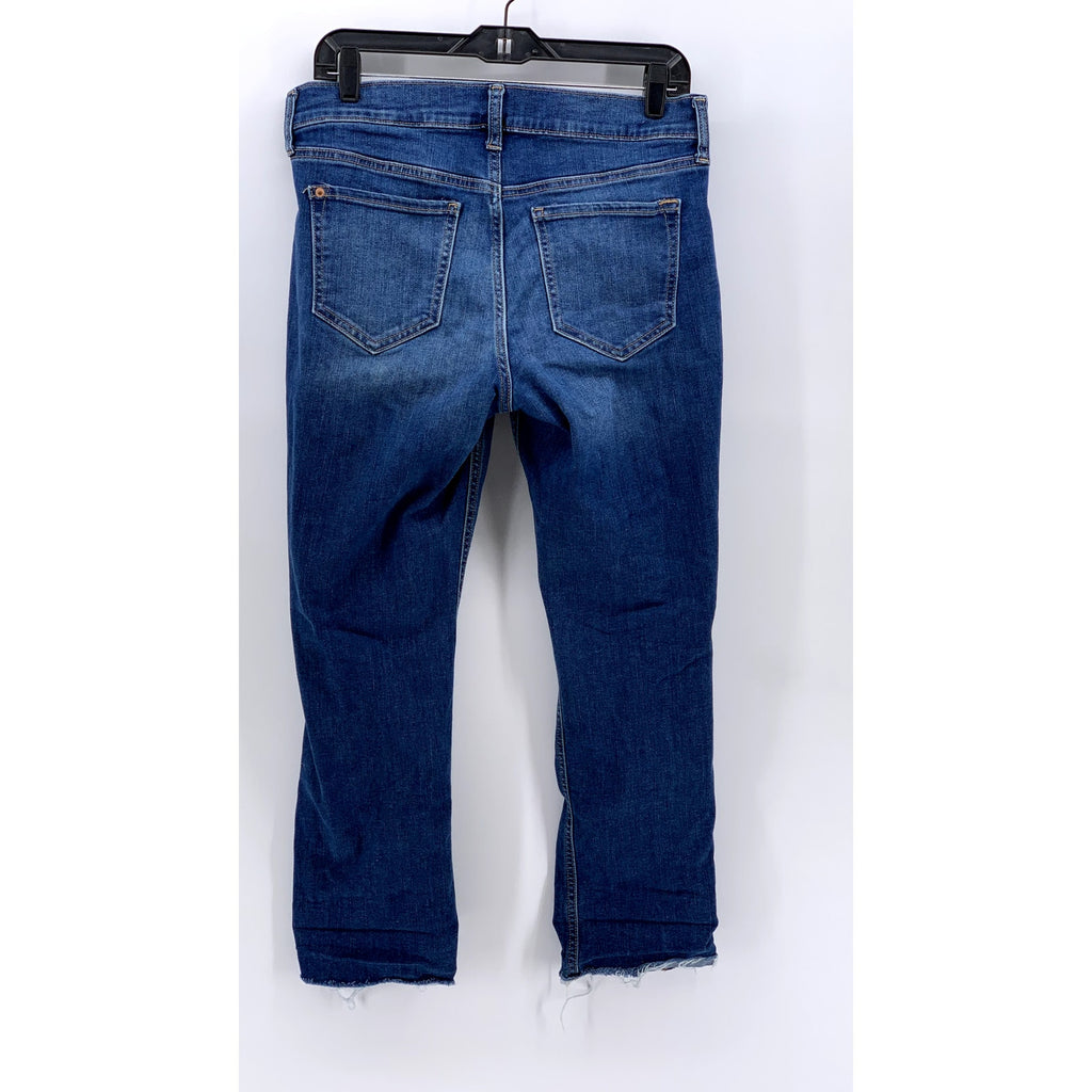 OLD NAVY Women's Blue Distressed Boyfriend Straight Jeans SZ 6