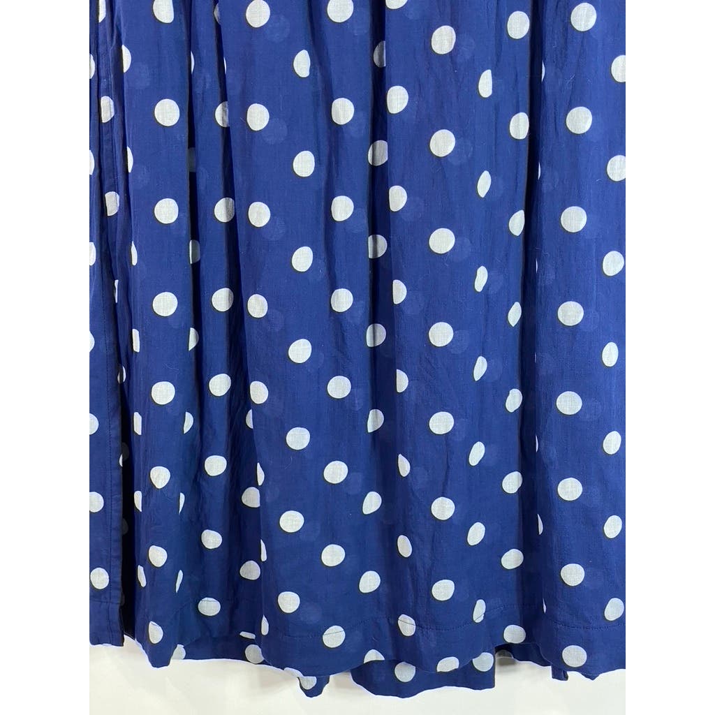 MIKOH Women's Delia Navy Polka Dot Maxi High Slit Elastic Waist Skirt SZ 2