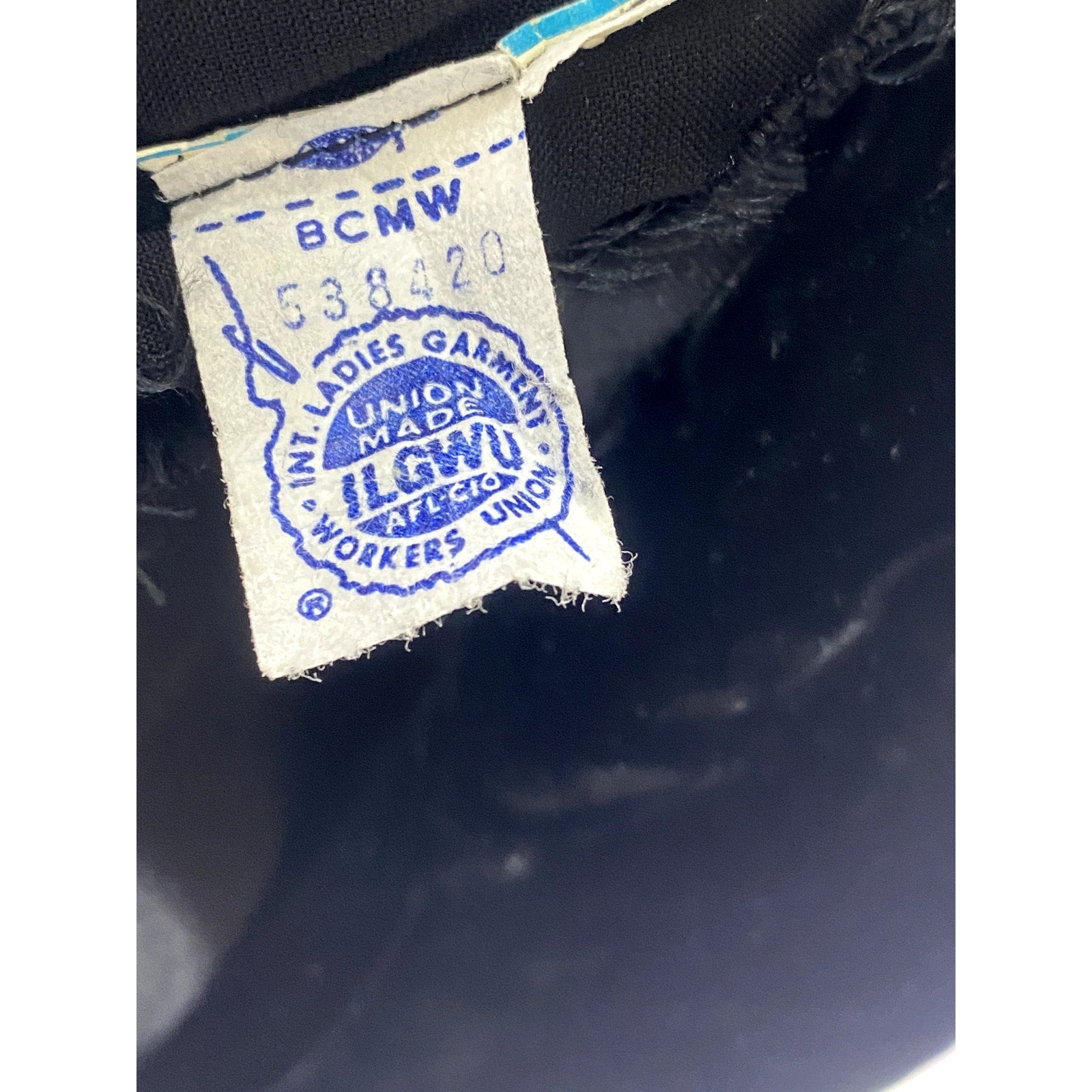 ILGWU Women's Vintage Black Velvet Embroidered Mock-Neck Sleeveless Jumpsuit SZS