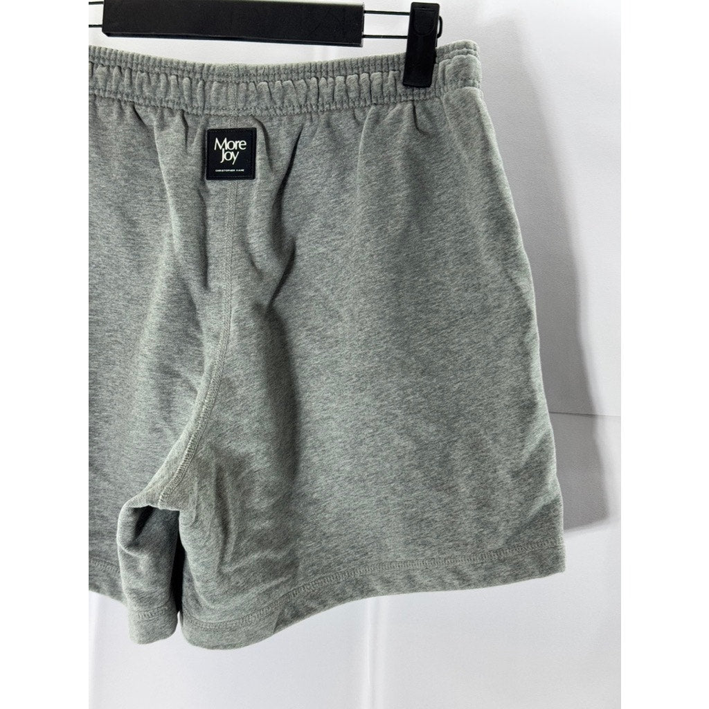 MORE JOY CHRISTOPHER KANE Women's Gray Embroidered Logo Sweat Shorts SZ XS