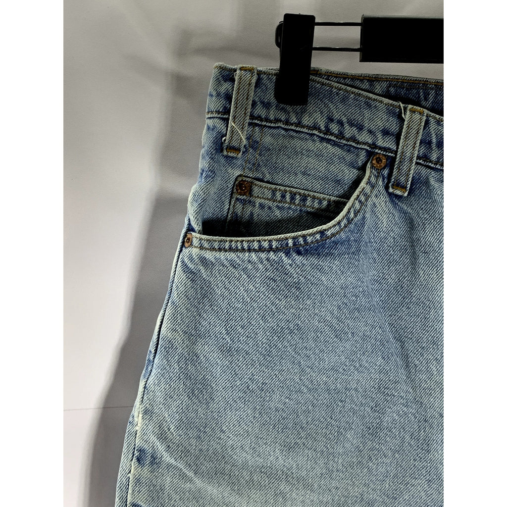 LEVI'S Men's Vintage Light Blue Denim 550 Relaxed-Fit Five-Pocket Shorts SZ 34