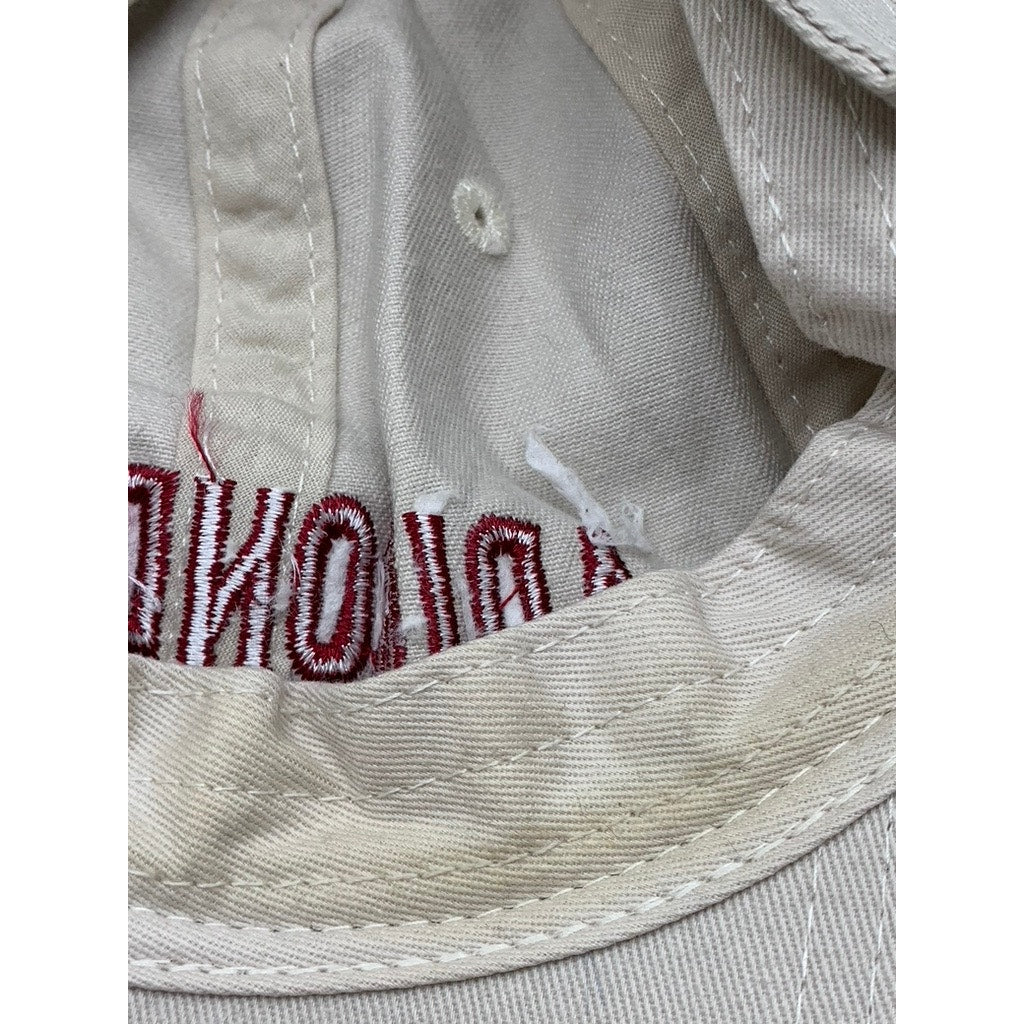 ADIONDACKS Unisex Beige-Red Embroidered High Falls Hat SZ OS