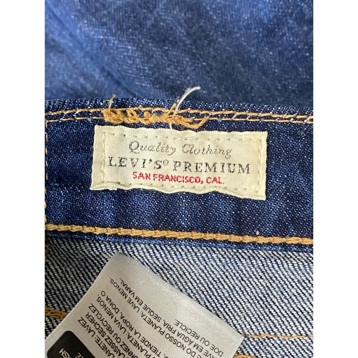 LEVI STRAUSS & CO Men's Dark Blue 502 Tapered-Fit Five-Pocket Jean SZ 32X30