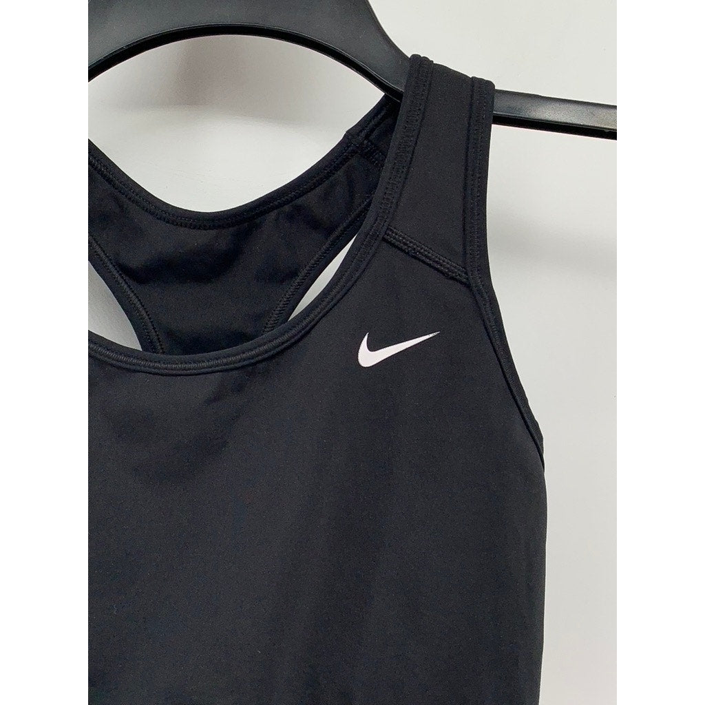 NIKE Women's Black Swoosh Racerback Sports Bra SZ S