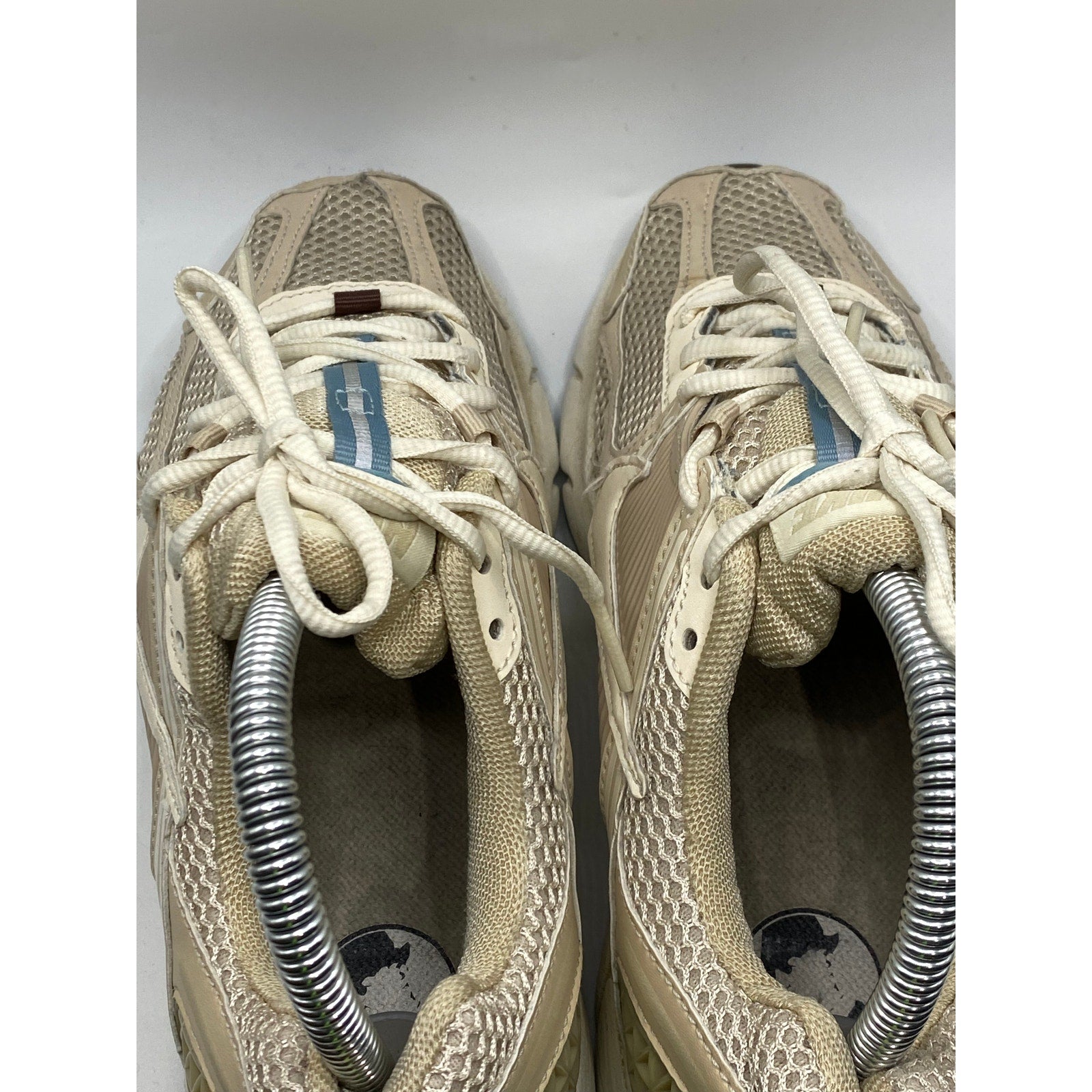 NIKE Women's Oatmeal Mesh Zoom Vomero 5 Lace-Up Active Sneakers SZ 7