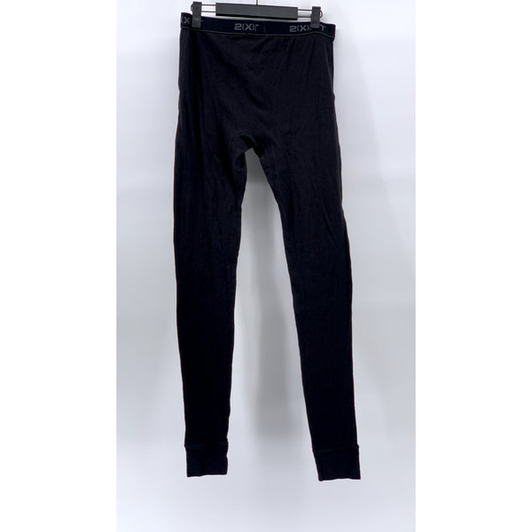 2(X)IST Men's Black Elastic Waist Logo Fitted Long John Under Layer Pant SZ L