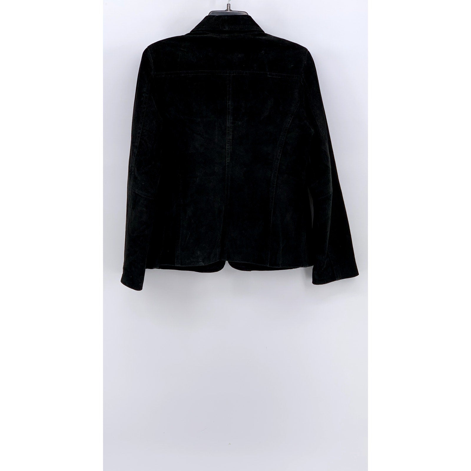 LIZ CLAIBORNE Women's Black Suede Zip-Up Jacket SZ M
