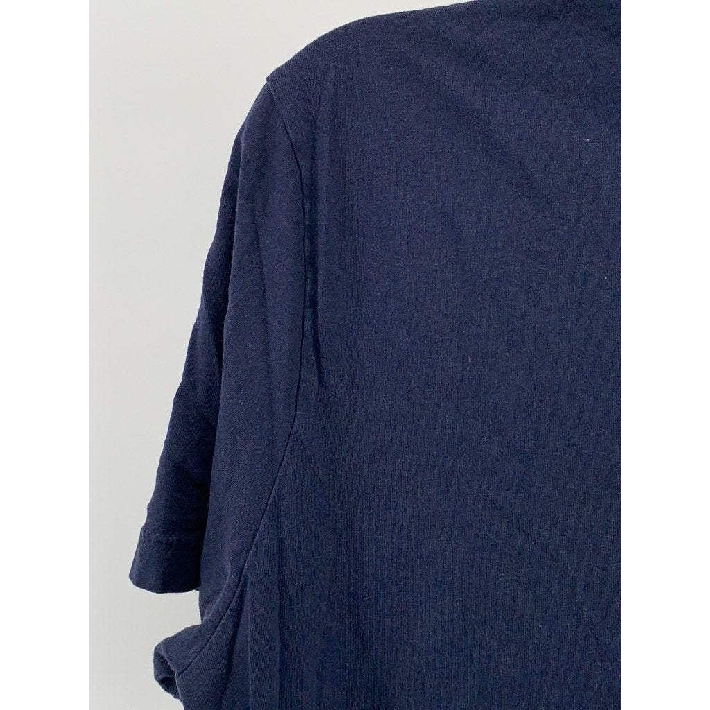 REEBOK Men’s Navy Logo Crewneck T-Shirt SZ M