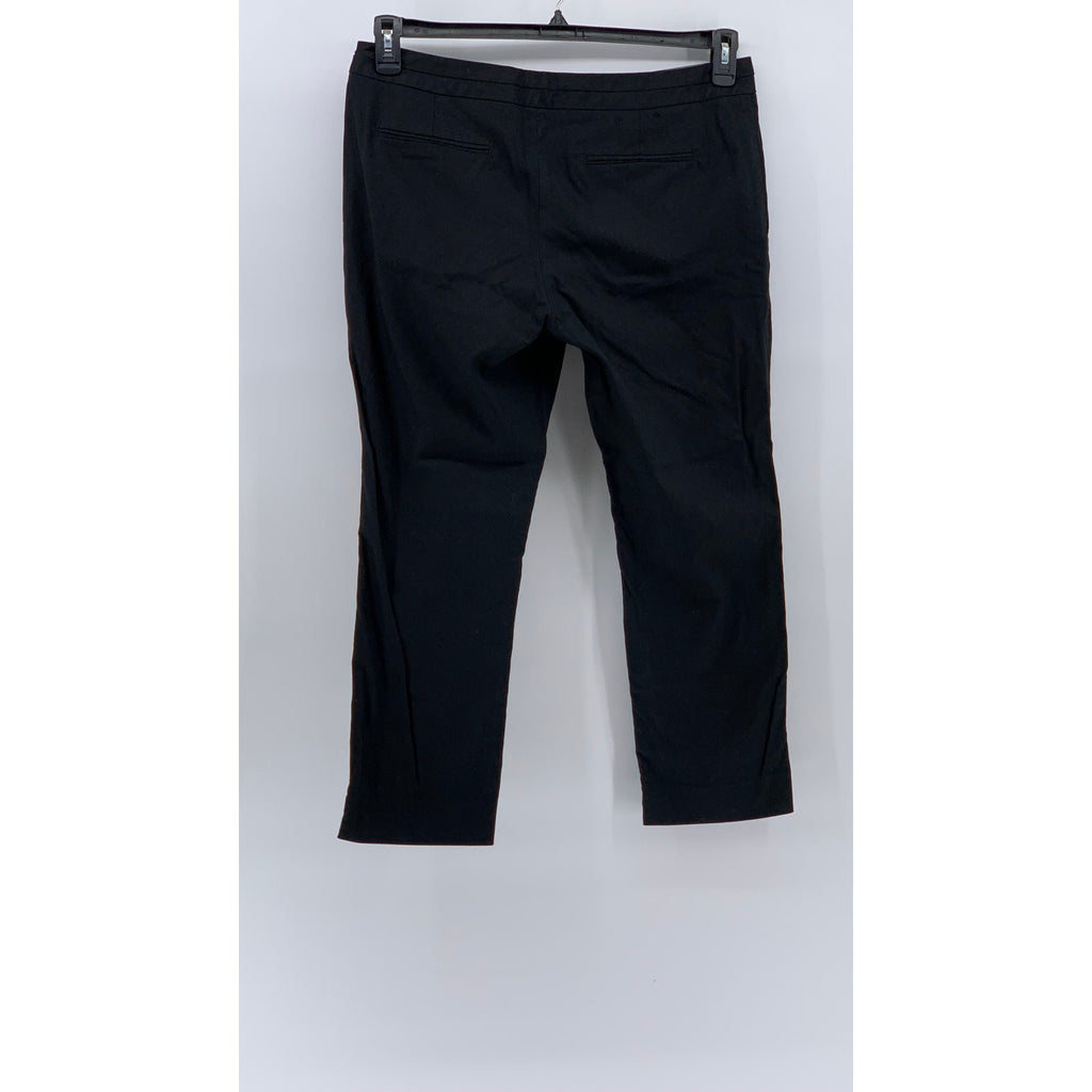 BANANA REPUBLIC Women's Black Solid Hampton Fit Cropped Chino Pant SZ 12