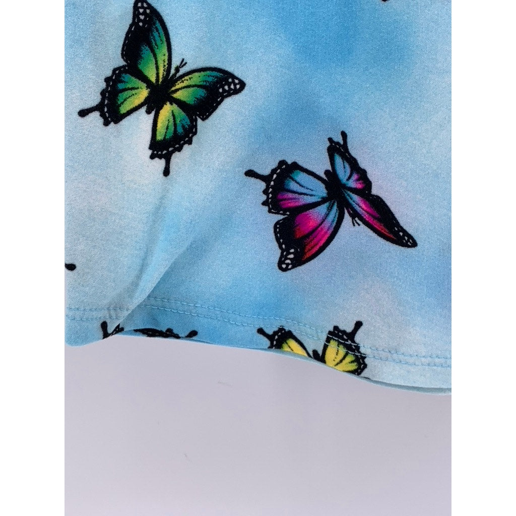NO BOUNDARIES Girls' Light Blue Butterfly Print Tank Top SZ L(11-13)