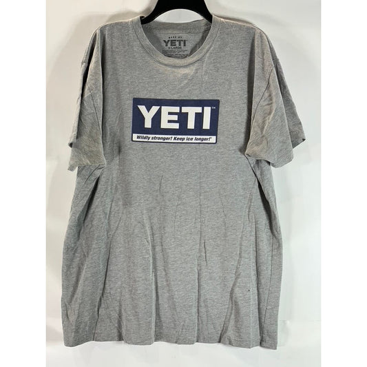 YETI Men's Grey Billboard Yeti Cooler Graphic Crewneck Short Sleeve T-Shirt SZXL