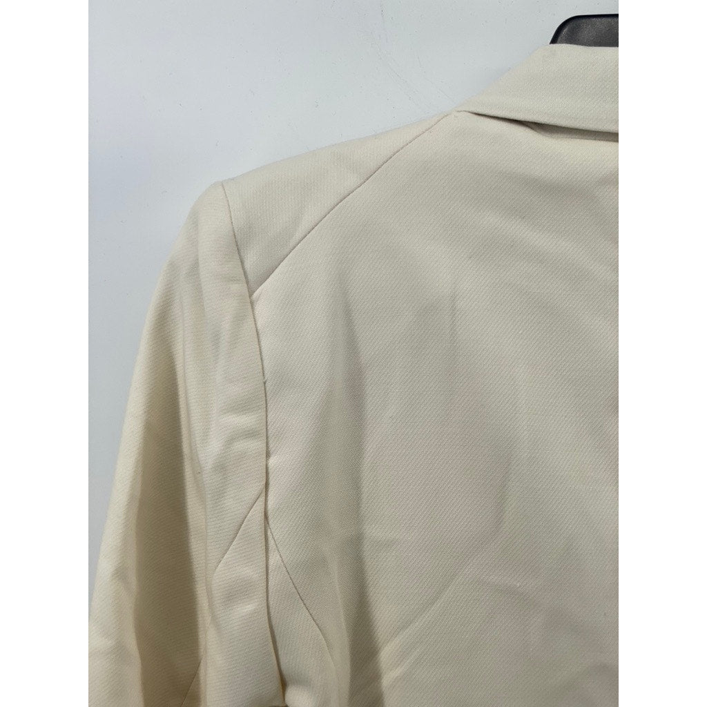 RAG & BONE Women's Beige Virgin Wool-Blend Notch Collar Long Sleeve Blazer SZ 2