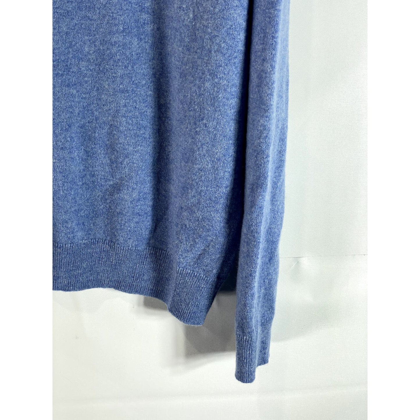NORDSTROM MEN'S SHOP Men's Blue Cashmere Crewneck Long Sleeve Sweater SZ XL