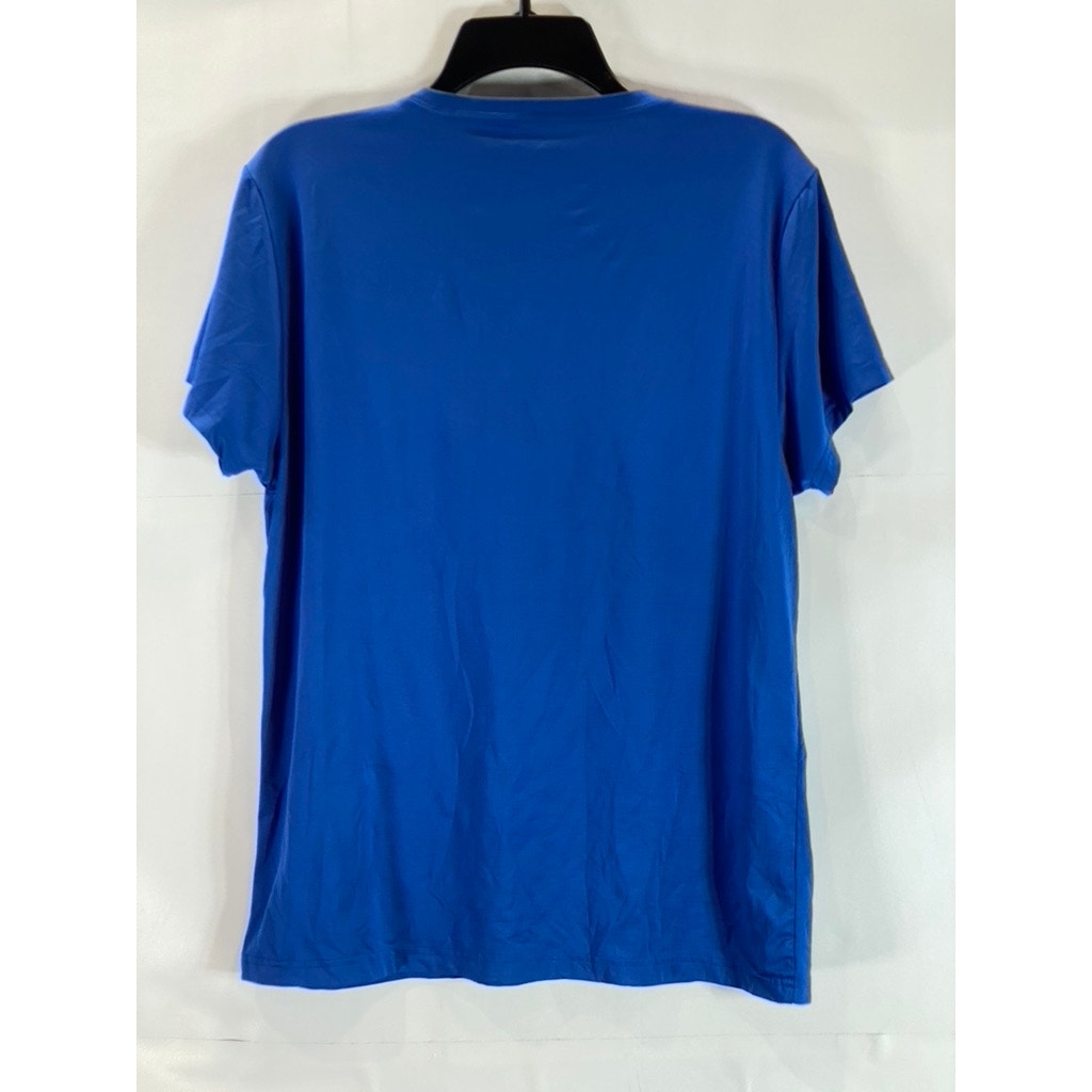 REEBOK Men's Blue Crewneck Performance Short Sleeve Athletic T-Shirt SZ L