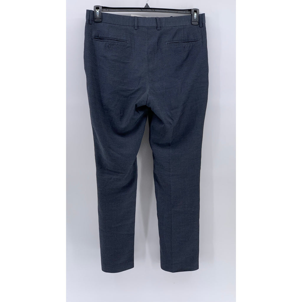MICHAEL BRANDON Men's Navy Textured Slim-Leg Regular-Fit Pants SZ 36X32