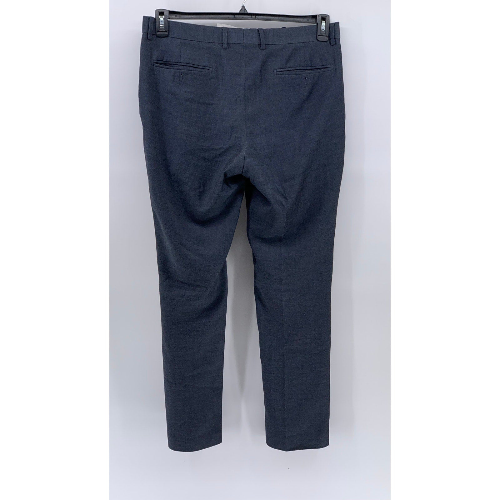 MICHAEL BRANDON Men's Navy Textured Slim-Leg Regular-Fit Pants SZ 36X32