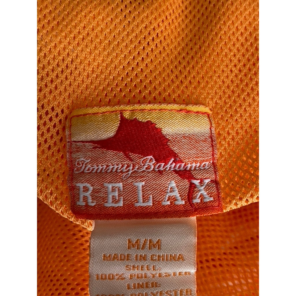 TOMMY BAHAMA RELAX Men's Orange Printed Drawstring Swim Shorts SZ M