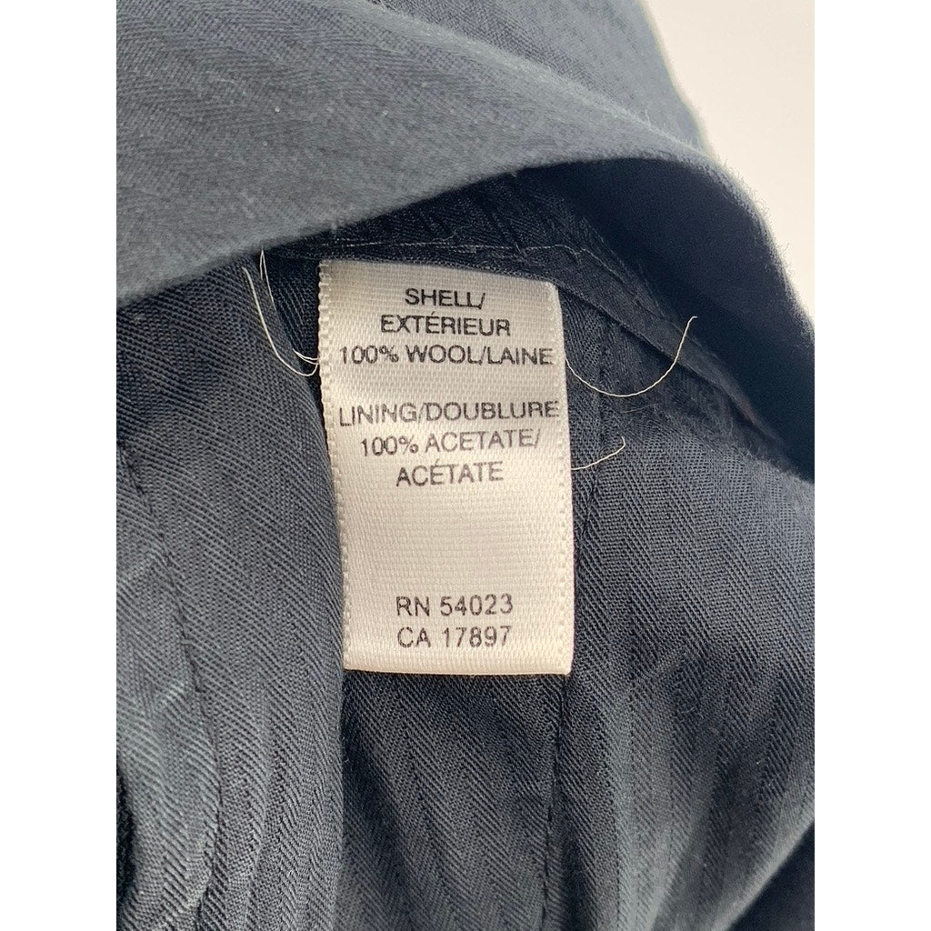 BANANA REPUBLIC Men's Black Solid Modern-Fit Wool Straight-Leg Pants SZ 33X32