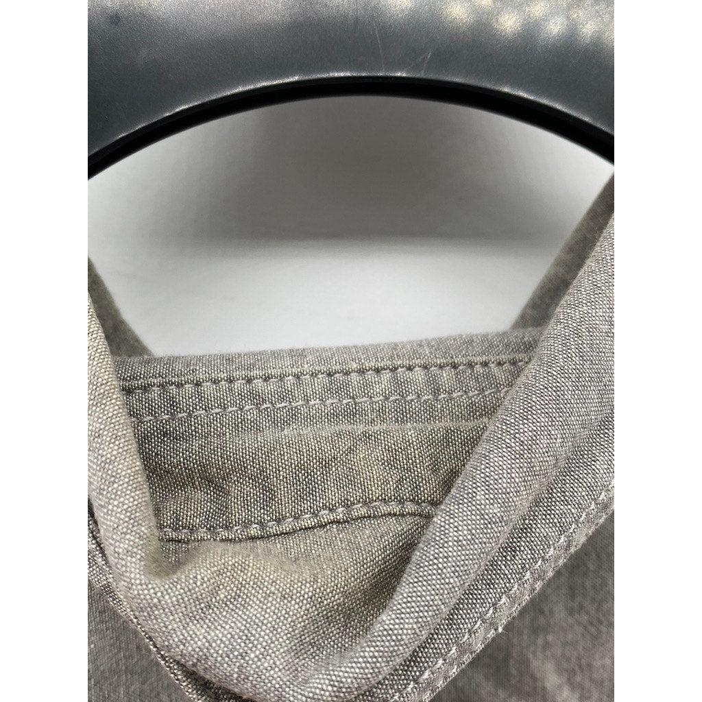 DULUTH TRADING CO Men's Gray Regular-Fit Short Sleeve Button-Up Shirt SZ L