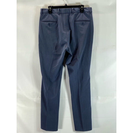 EGARA Men's Blue Flat Front Dress Pants SZ 33X30