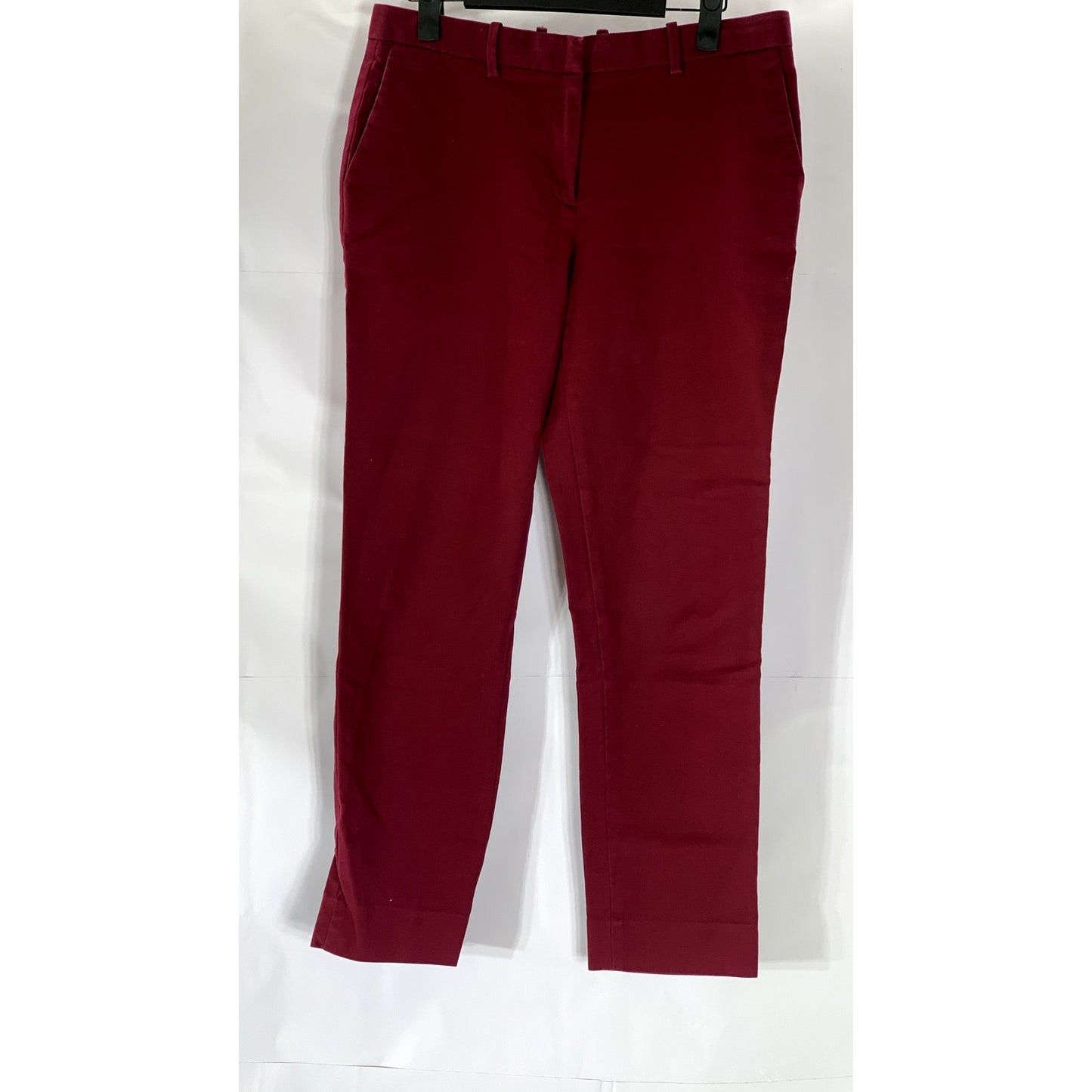 GAP Women's Garnet Red Regular-Fit Slim-Leg Flat Front Cropped Pant SZ 4