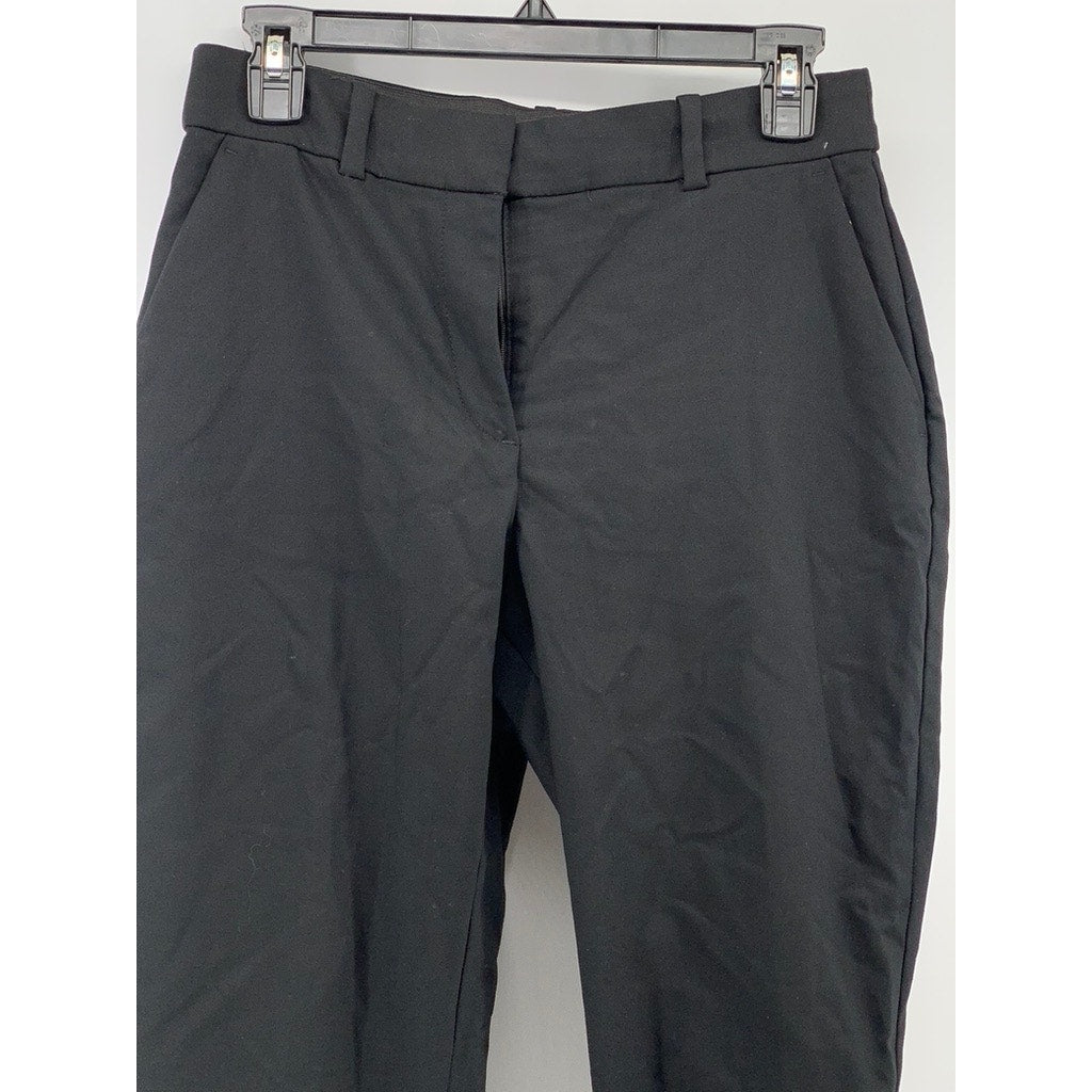 H&M Women's Black Solid Mid-Rise Skinny-Leg Pants SZ 6