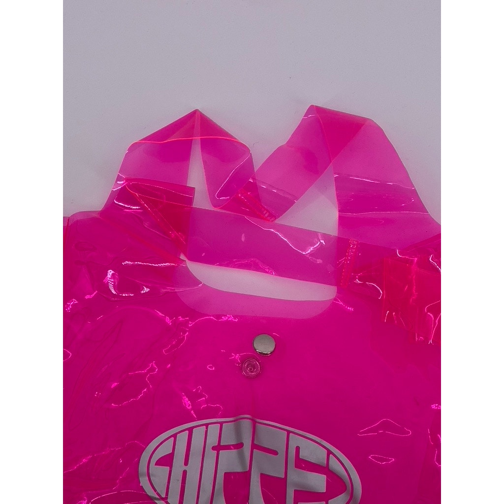 UNBRANDED Women's Neon Pink Nylon Clear Tote Bag SZ OS