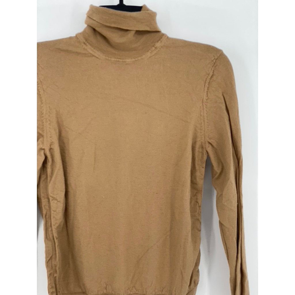 BOSS By Hugo Boss Men's Brown Knit Finest Italian Yarn Turtleneck Sweater SZ S