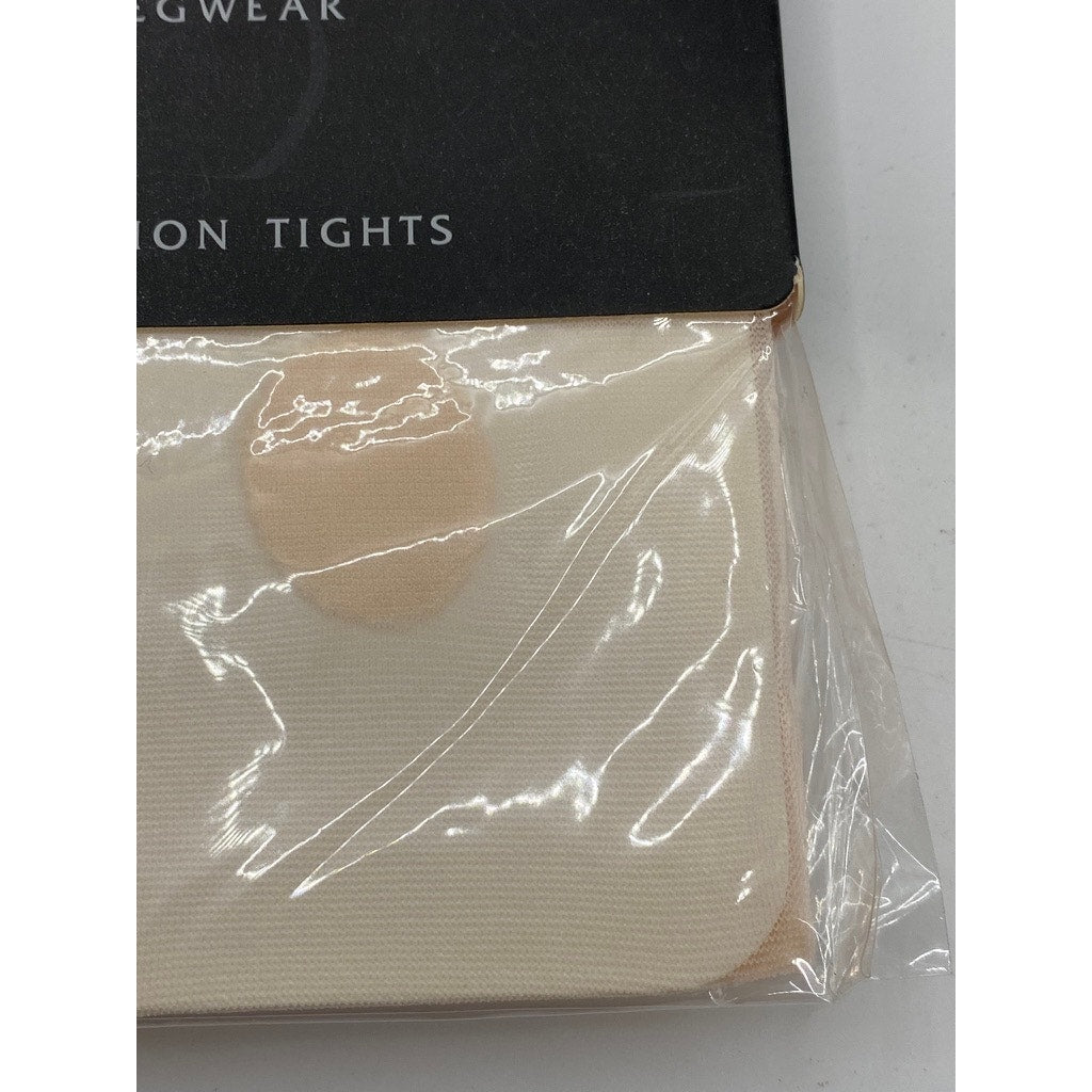 MEMOI Women's Scallop Shell Beige Super Dots Sheer Pull-On Tights SZ M/L