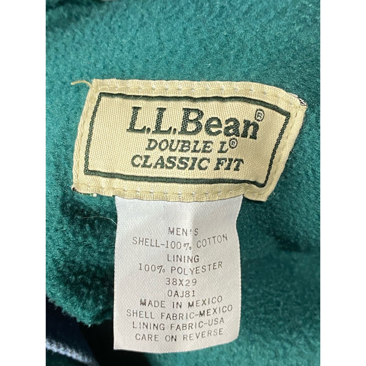 L.L. BEAN Men's Stonewashed Blue Double L Classic-Fit Fleece-Lined Jeans SZ38X29