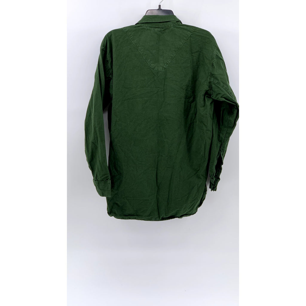 UNBRANDED Men's Green Pullover Henley Long Sleeve Shirt SZ 39(S)