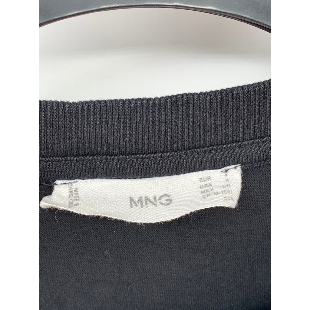 MNG Women's Black Crewneck Muscle Sleeve Dress SZ 4