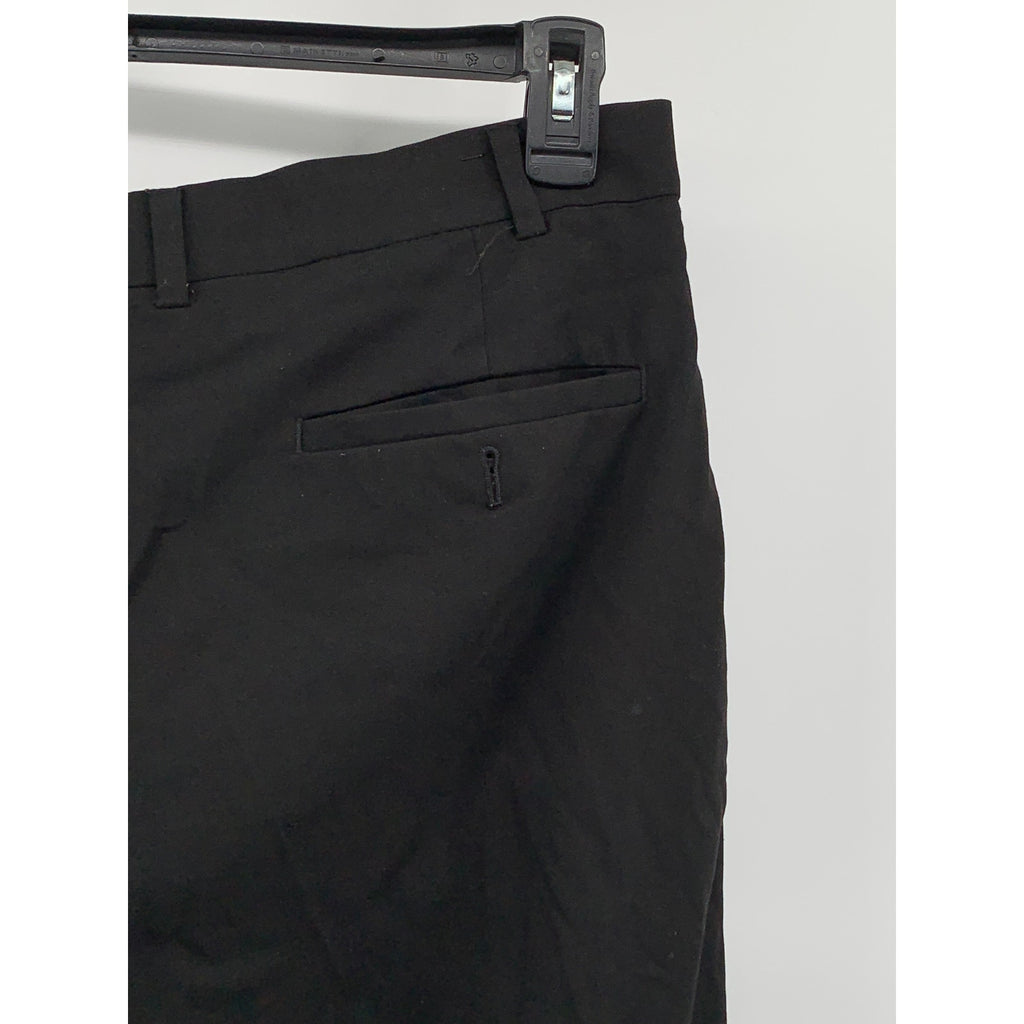 REACTION KENNETH COLE Men's Black Straight-Leg Regular Flat Front Pant SZ 40X32