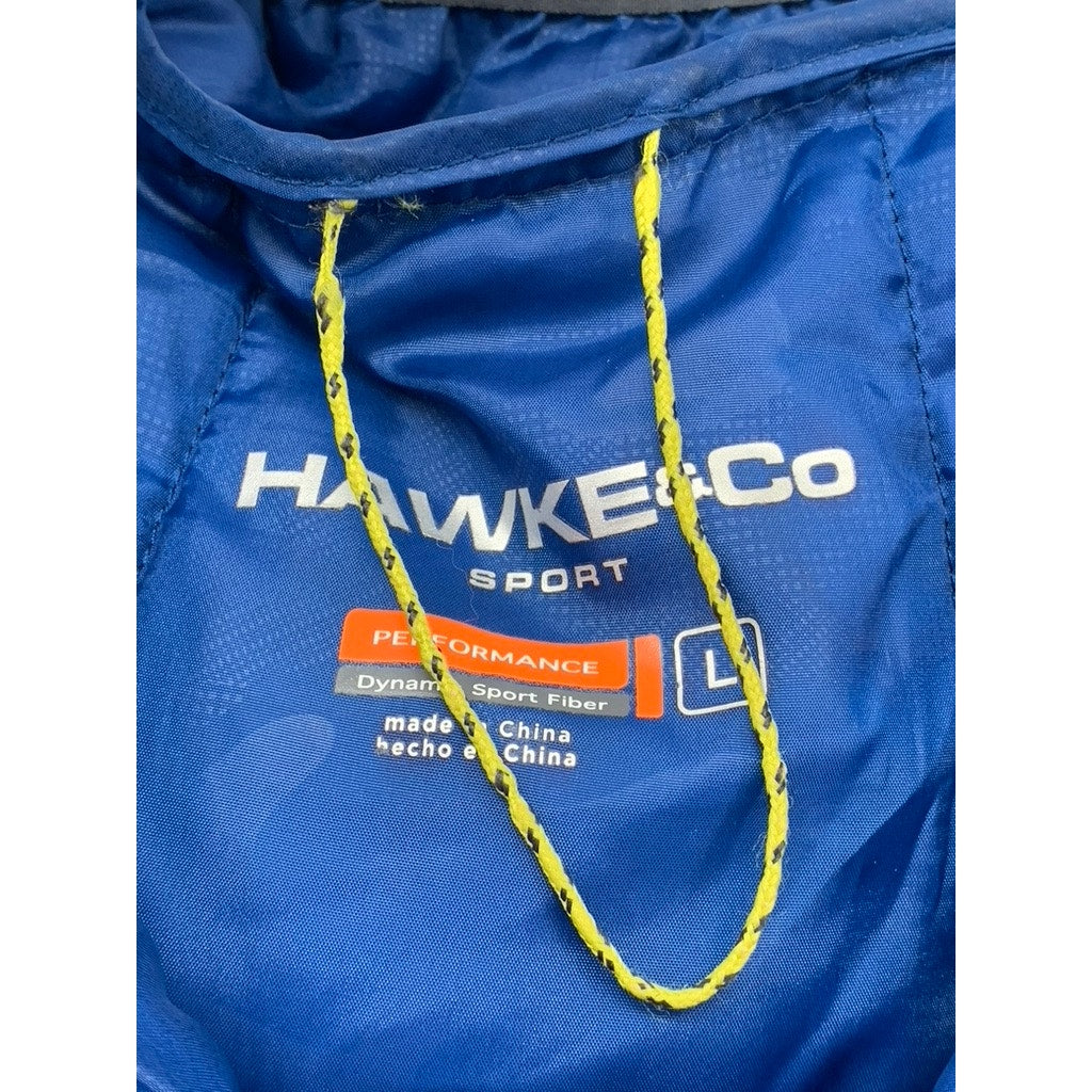 HAWKE & CO Men's Gray Sport Performance Zip-Up Thermal Puffer Jacket SZ L