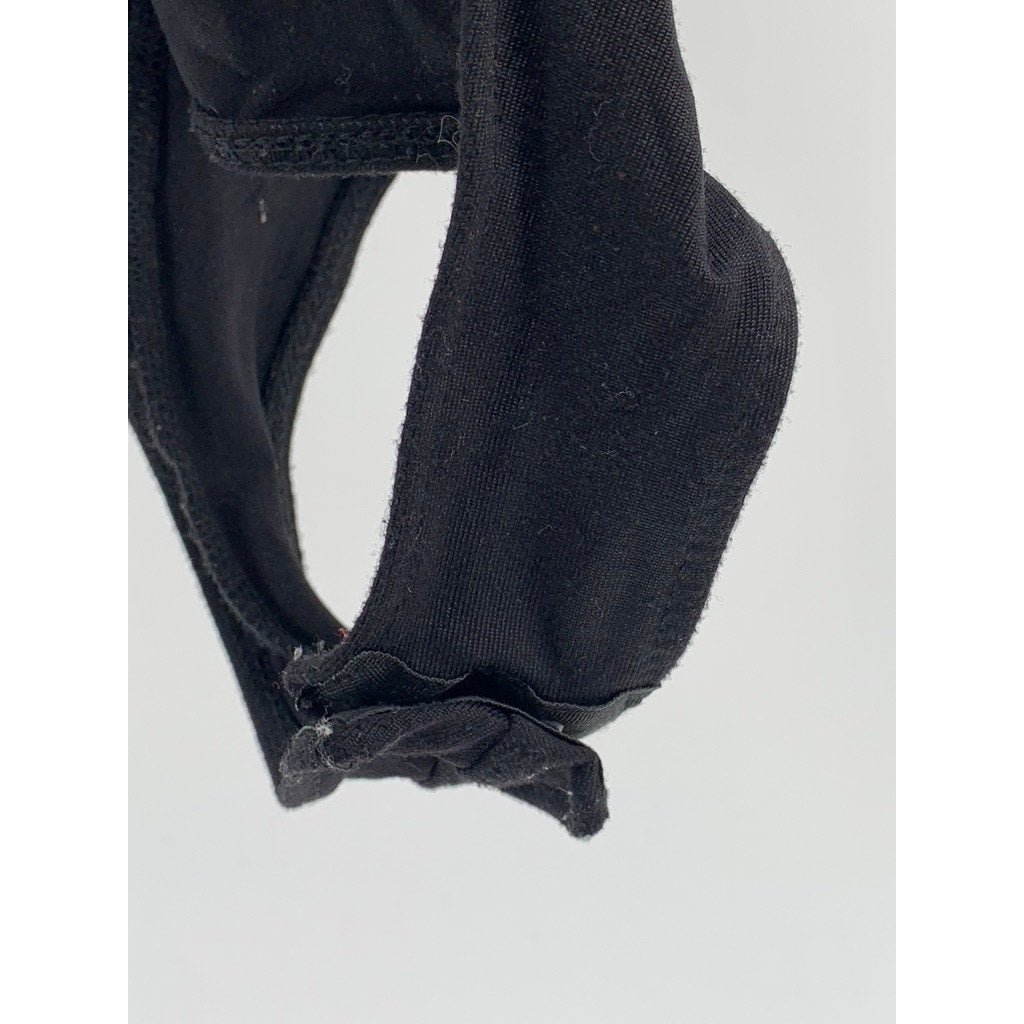 ZARA Women's Black Ruched V-Neck Tank Bodysuit SZ S