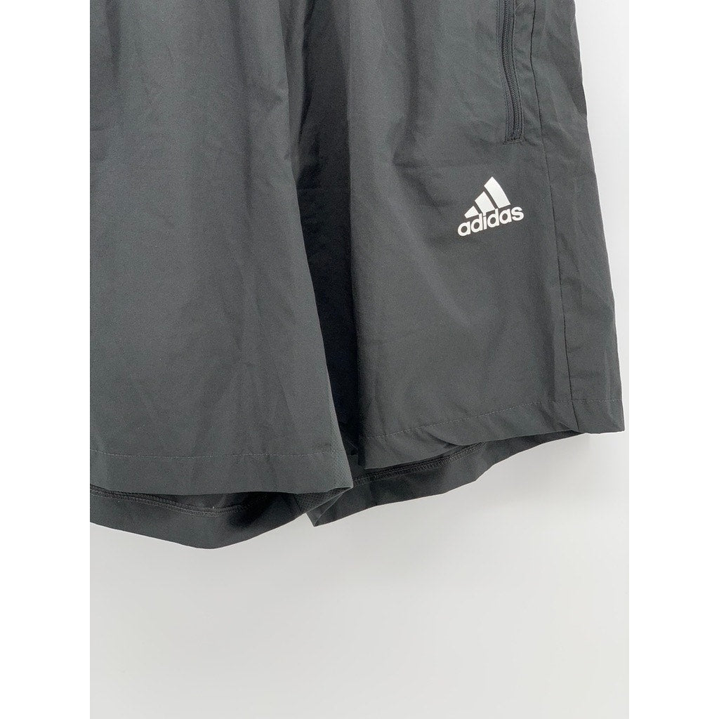 ADIDAS Men's Charcoal Gray PrimeGreen Aero Ready Pull-On Active Shorts SZ L