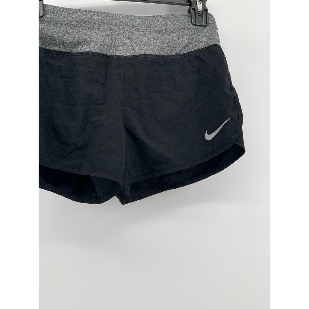 NIKE Women's Black-Gray Dri-Fit Active Shorts SZ XS