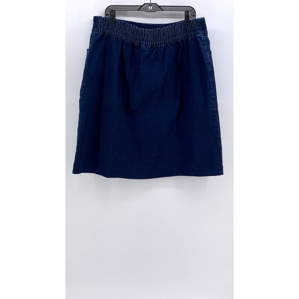 UNBRANDED Women's Dark Blue Denim A-Line Mini Skirt SZ 20