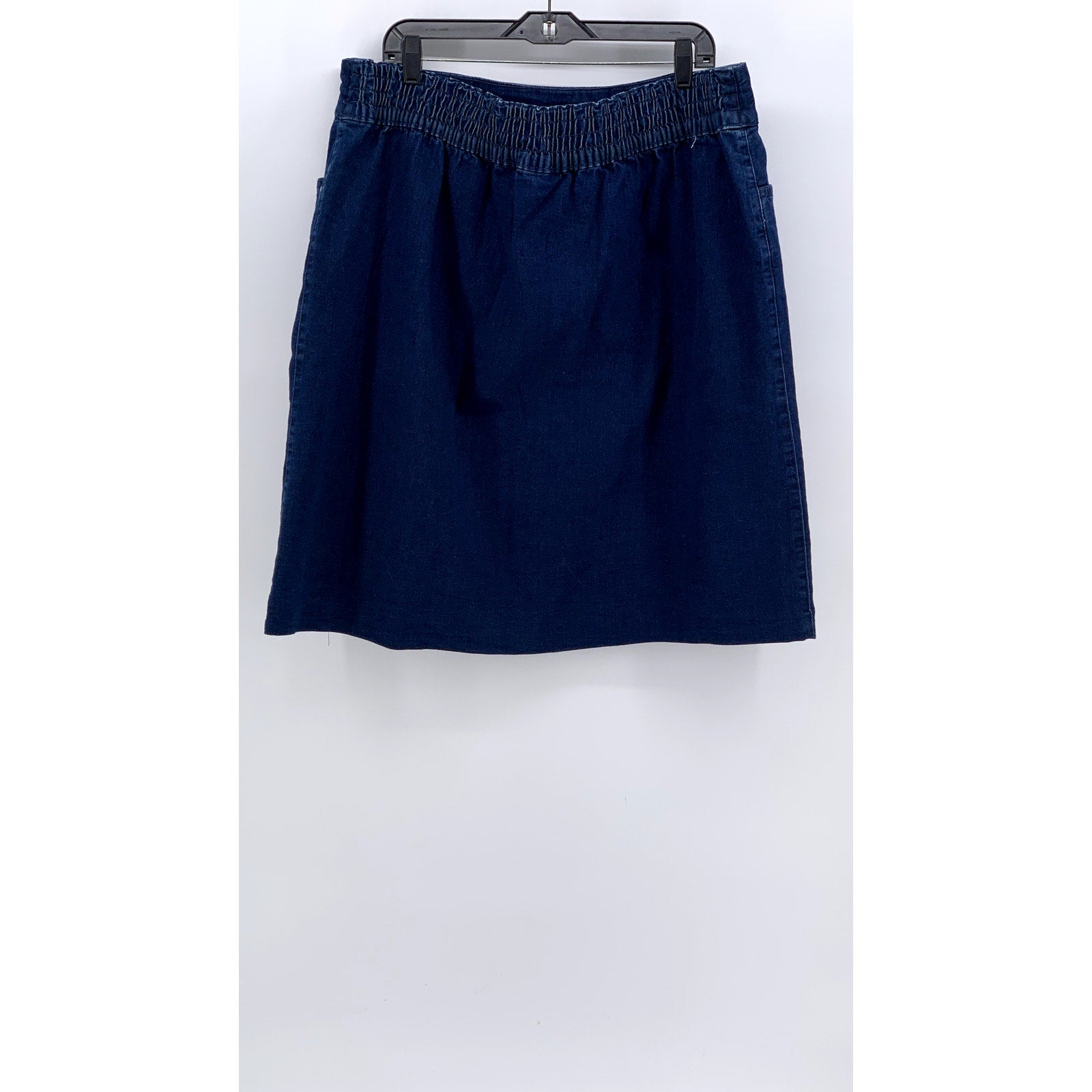 UNBRANDED Women's Dark Blue Denim A-Line Mini Skirt SZ 20