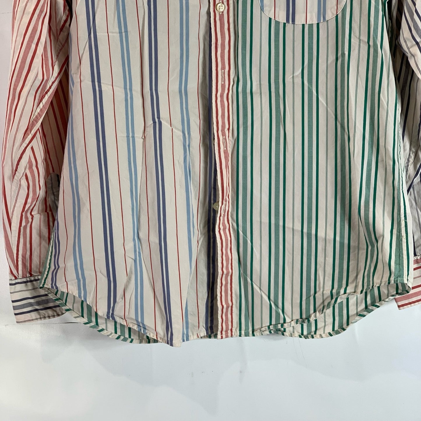 J. CREW Men's Multicolor Stripe Organic Cotton Classic-Fit 100's 2-Ply Shirt SZM