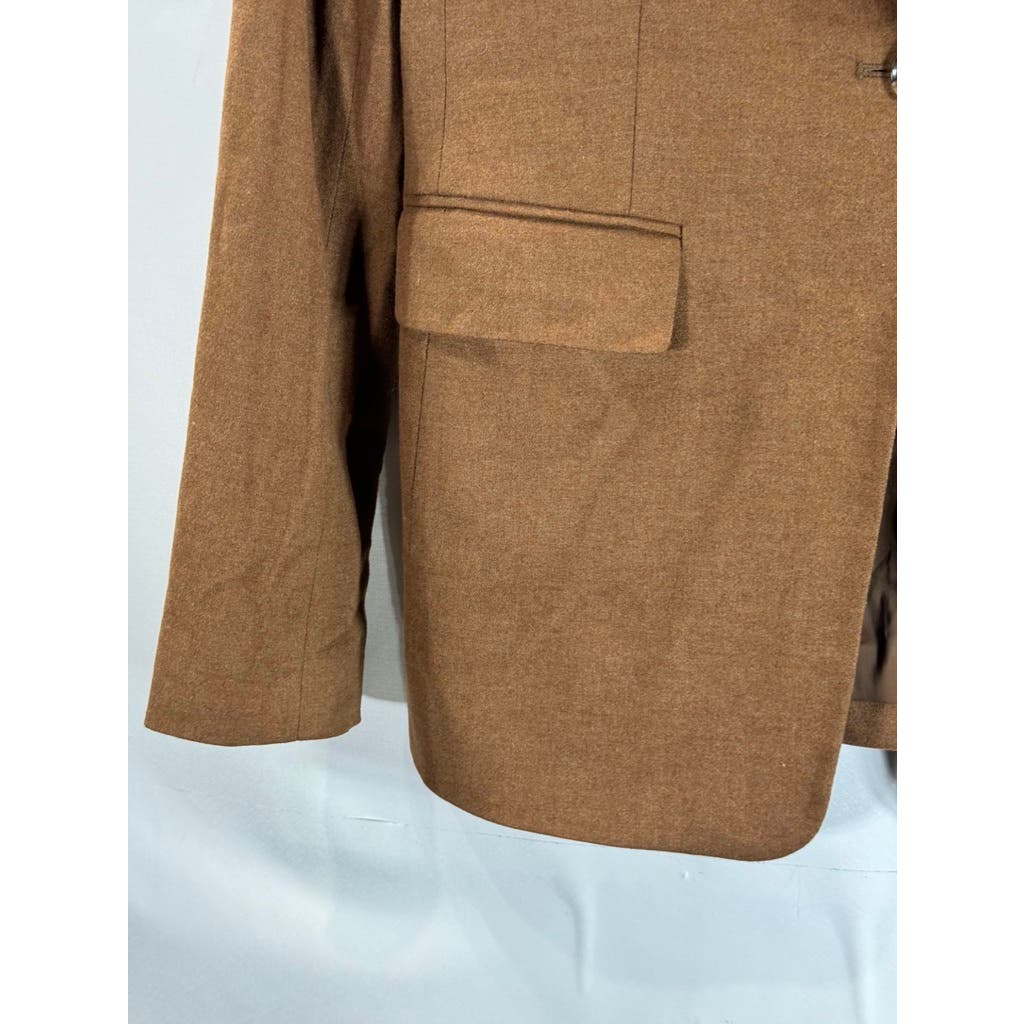 NORDSTROM SIGNATURE Women's Brown One-Button Wool Blazer SZ S