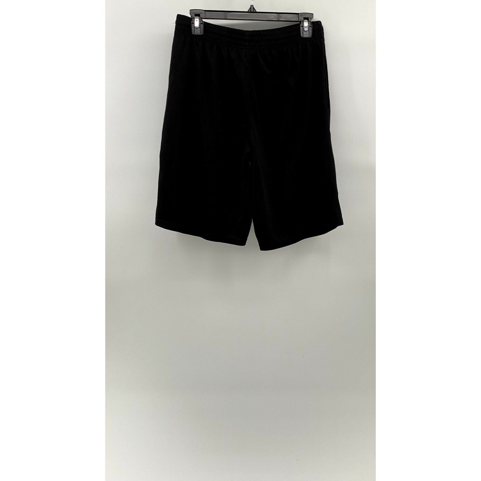 UNIPRO Men's Black Solid Elastic Waist Pull-On Mesh Basketball Shorts SZ M