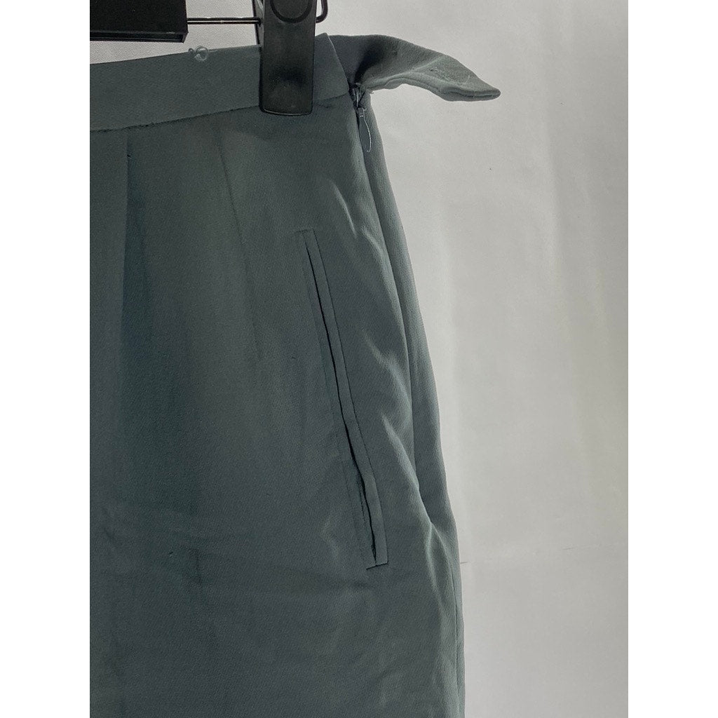 VALERIE STEVENS Women's Vintage Petite Gray Silk Pleated Dress Pant SZ 6P