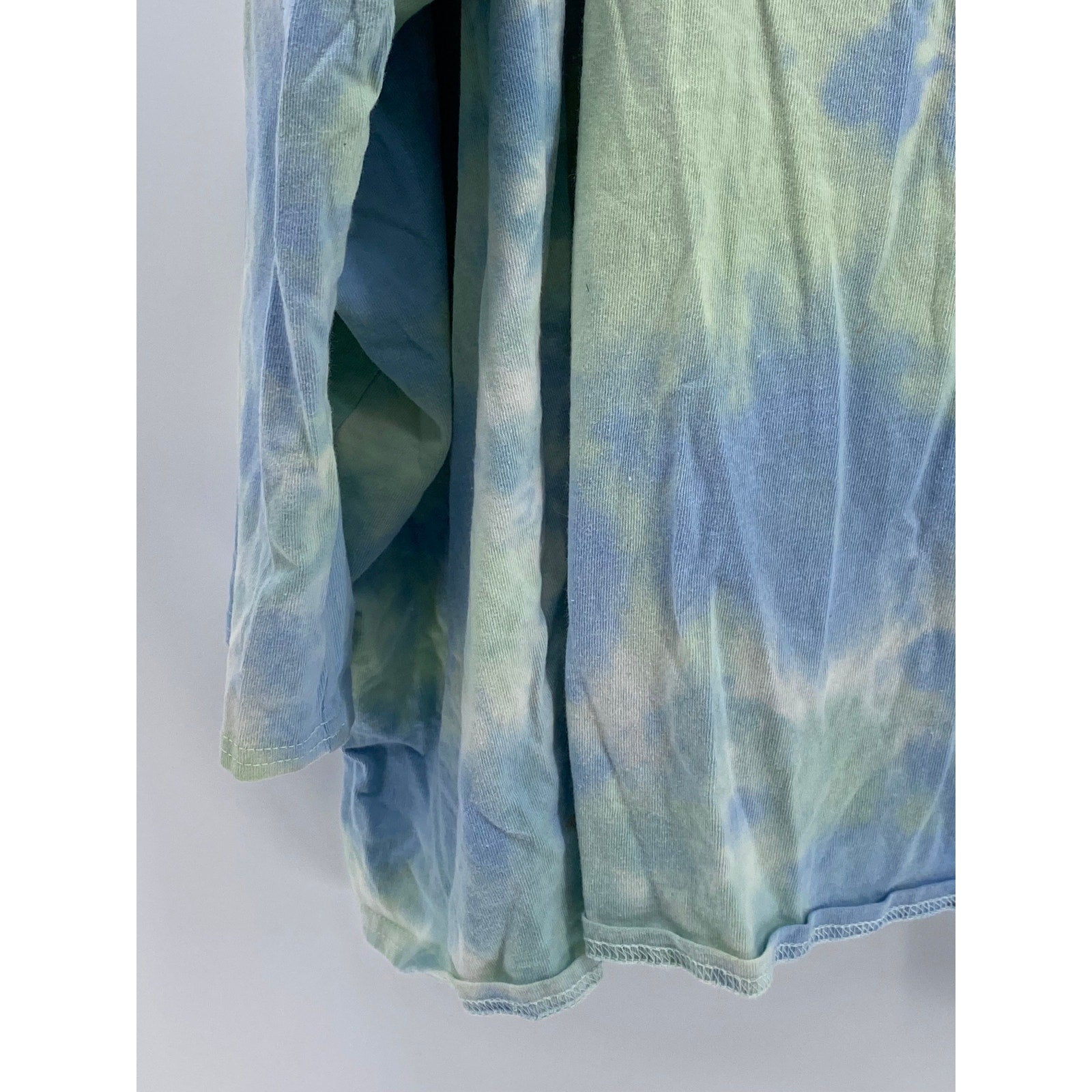 EASEL Women's Blue-Green Tie-Dye Long Sleeve Boatneck Top SZ 3X