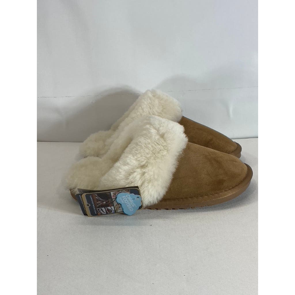 LAMO Women's Chestnut Doubleface Scuff Cirrus Memory Foam Slippers SZ S (5-6)