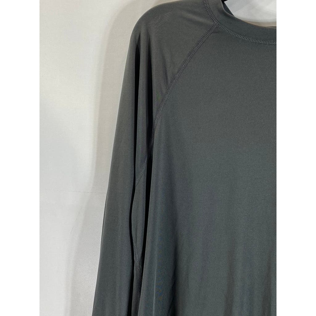 GOODFELLOW & CO Men's Charcoal Crewneck Slim-Fit Long Sleeve T-Shirt SZ M