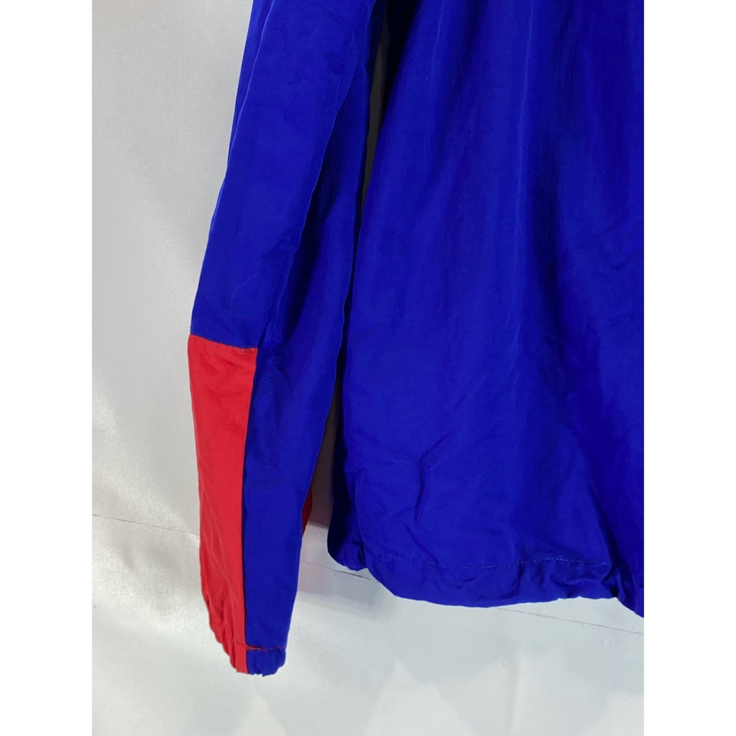 SUPERDRY Men's Red/Blue Drawstring Hood Zip-Up Athletic Jacket SZ XL