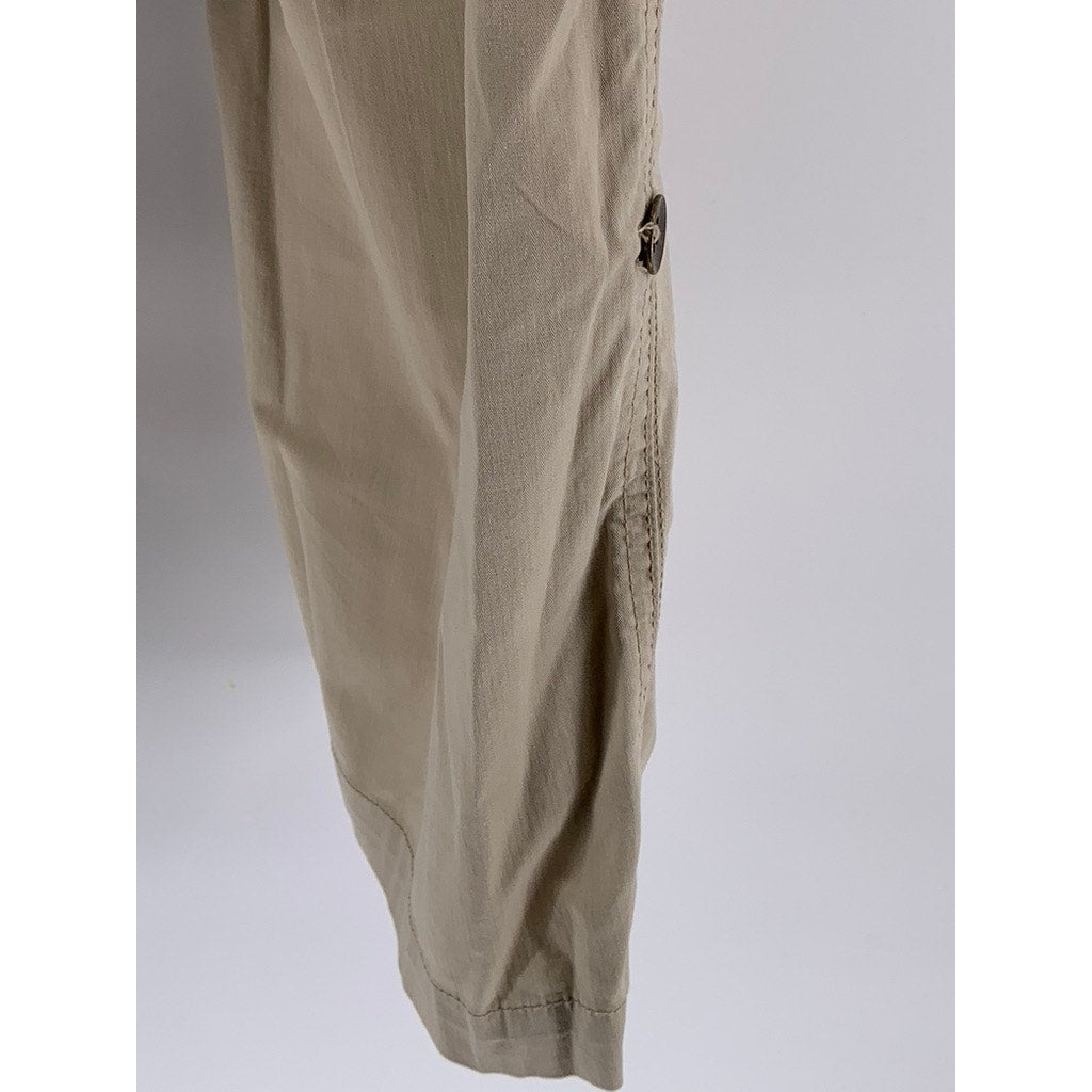 UNBRANDED Women's Plus Tan Cargo Roll-Hem Straight Leg Pant SZ 20W