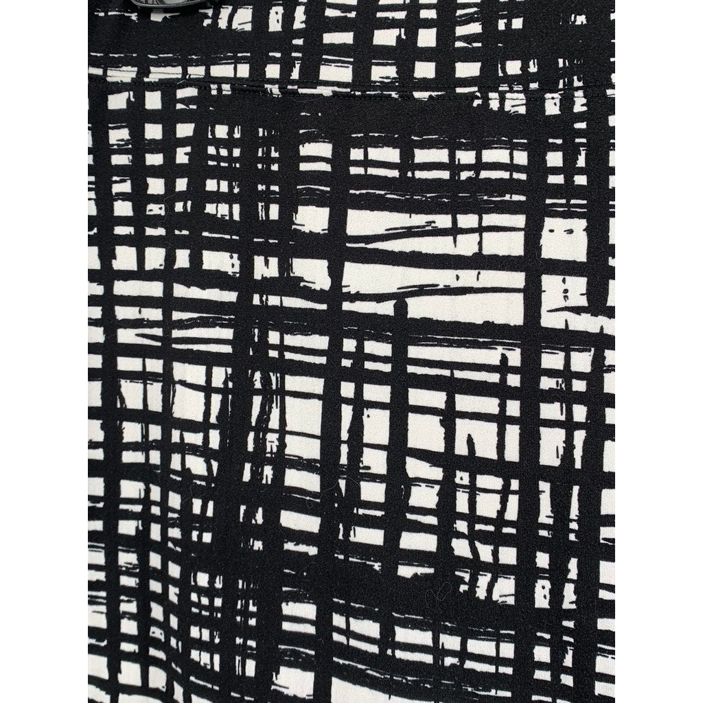TRANQUILITY Juniors' Black-White Abstract Mini Skirt SZ XL