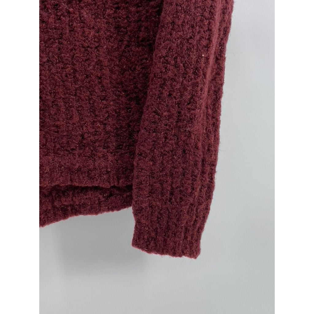 FRENCH CONNECTION Women's Burgundy Knit Pullover Turtleneck Sweater SZ XS